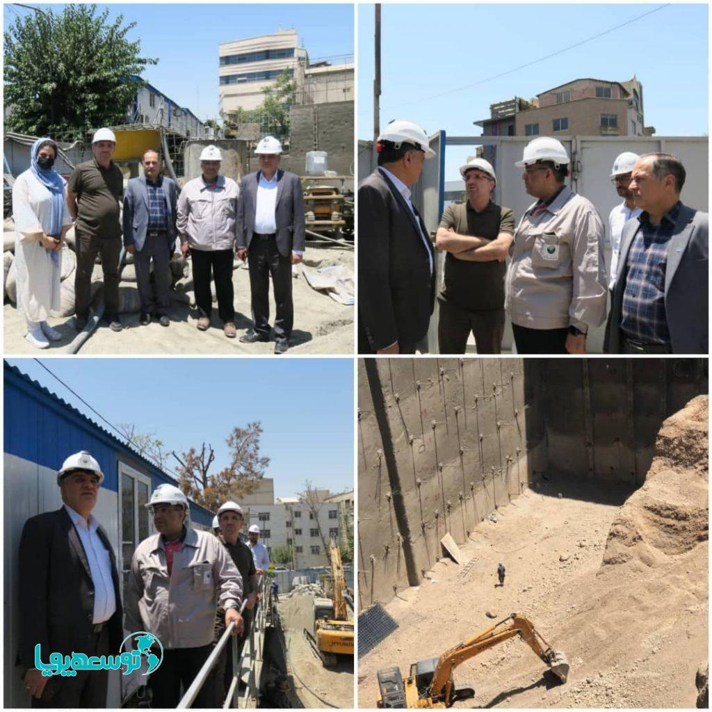 بازدید معاون مالی و سرمایه‌گذاری پست بانک ایران از ساختمان در حال ساخت بانک